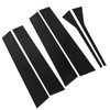 6 Pcs Side Door Window Cover Gloss Black Mirror Effect