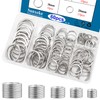 Sunxeke 60 Pcs Metal Key Chain Rings Kit, O Ring
