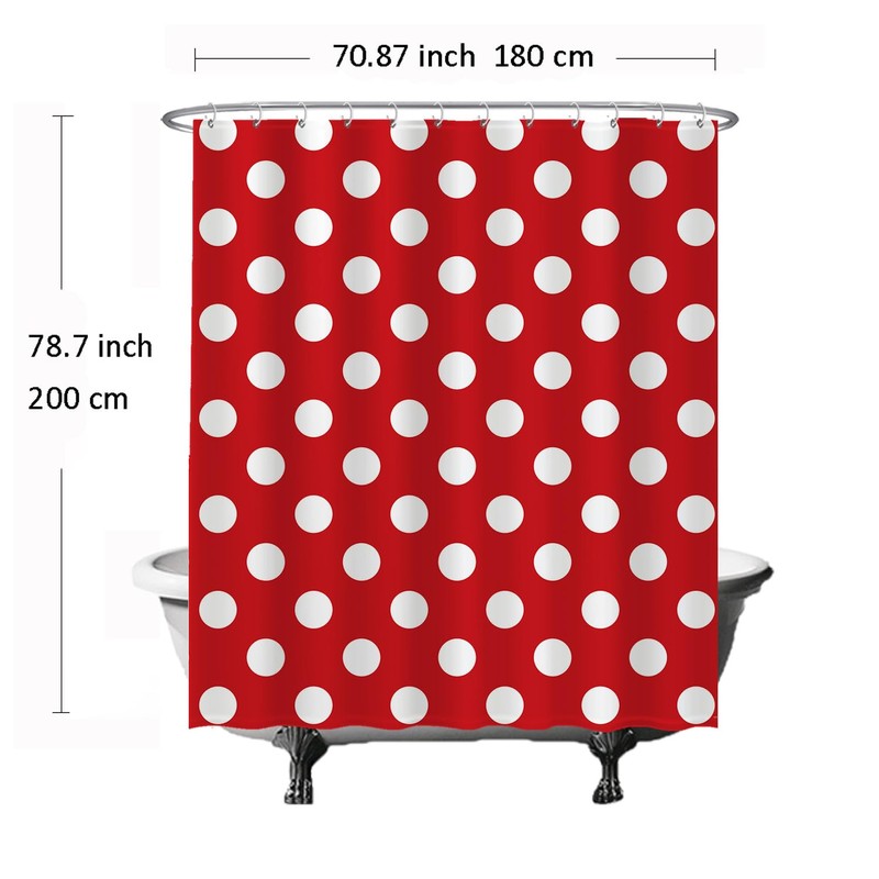 Ulticool Shower Curtain - Polka Dot Dots - 180 x