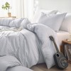 Wake In Cloud - Striped Comforter Set, Ticking Stripe Vertical