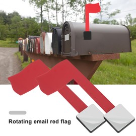 VGOL Rotating Mailbox Flags Replacement Flags Set for Brick Metal Stone Wood Multiple Installation Methods 176mm x 88mm Pack of 2