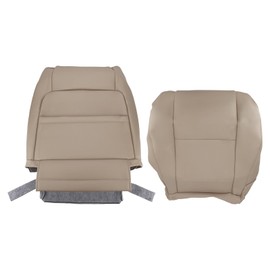 Carbhub Leather Seat Cover Tan for Tundra 2000-2004 for Sequoia 2000-2007 Driver & Passenger Leather Seat Cover