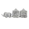 Baby Teeth Organizer Elephant Carriage Keepsake Box Metal Collection Container