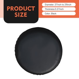 Titgoes 1 PC Spare Tire Cover, PVC Leather Spare Tire Wheel Cover, Waterproof Auto Accessory Fit for Trailer, RV, SUV, Camper and Vehicle (Overall Wheel Diameter 27-29 inch)