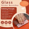 Aswalling 2-Pack Glass Slicker for Leathercraft Burnishing Leather Burnishing Tool