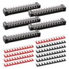 APIELE 15A Screw Terminal Block 12 Position Dual Row Covered