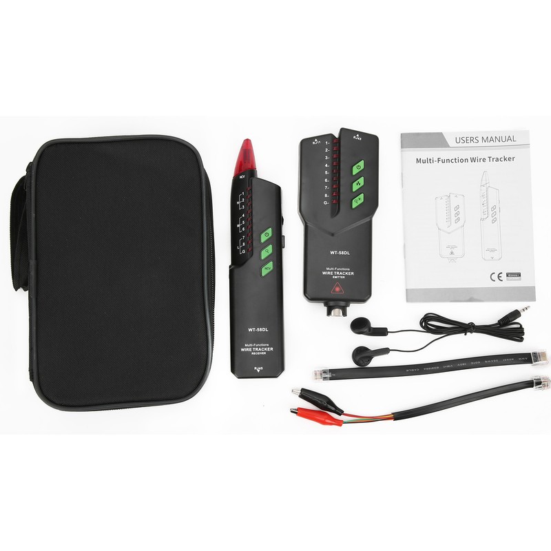 WT58DL 0300m Network Cable Tester AntiInterference Noiseless POE Multifunctional Wire