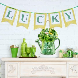 COLOR VALLEY ART Spring Wreaths for Front Door, Welcome Home Decorations, Summer Decor, Easter Wreaths, Hello Spring Sign for Office, Classroom, Party, Wedding, Porch Outdoor (Watering Can, 10.4'x11.4')