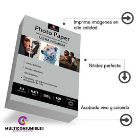 Papel Fotográfico Glossy Premium Carta 115g 100 Hojas