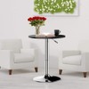 Yaheetech Round Pub Bar Table High Top Table Cocktail Table