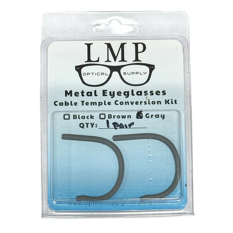 Metal Eyeglasses Cable Temple Coversion Soft Rubber Includes Instructions |