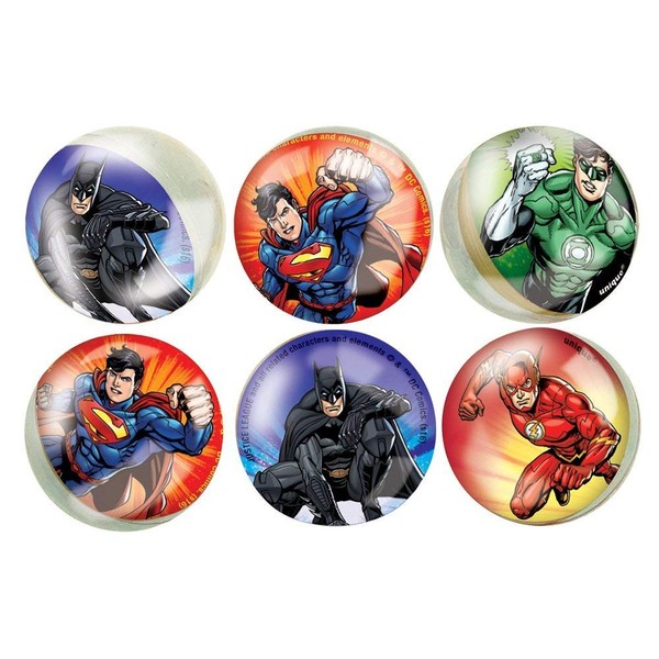 Justice League Bouncy Ball Party Favors, 6ct