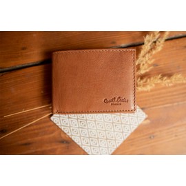 Gusti Lewi Men's Leather Wallet, hazelnut, Retro