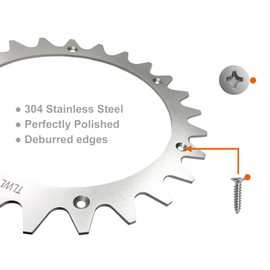 Umelee Stainless Steel Spikes Replacement for Wor-x Land-roid S/M Models, Traction Improvement for Robotic Lawnmower with 12 Screws, Wheel Size 205 mm