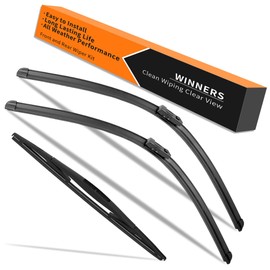 WINNERS Wiper Blades for Honda HRV 2023 2024, OEM Quality Windshield Wipers 26 17 In and Rear Wiper Blade, Easy to Install Replacement Wipers Set of 3