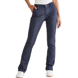 AEROPOSTALE Women's Aero Classic Uniform Pant, Navy Prep, 8 Short