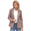 Allegra K Women's Notched Lapel One Button Boyfriend Blazer Suit