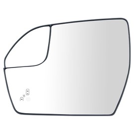 TRQ Exterior Side View Door Mirror Glass Spotter Heated Blind Spot LH for Ford