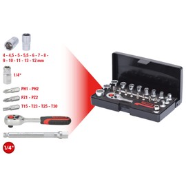 KS Tools 911.0623 1/4" Socket set, 23 pcs