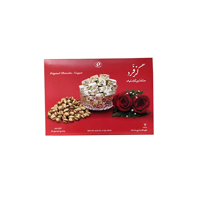 Original Persian Nougat (Gaz/Gas) In 1lb (16oz) (454g) Box