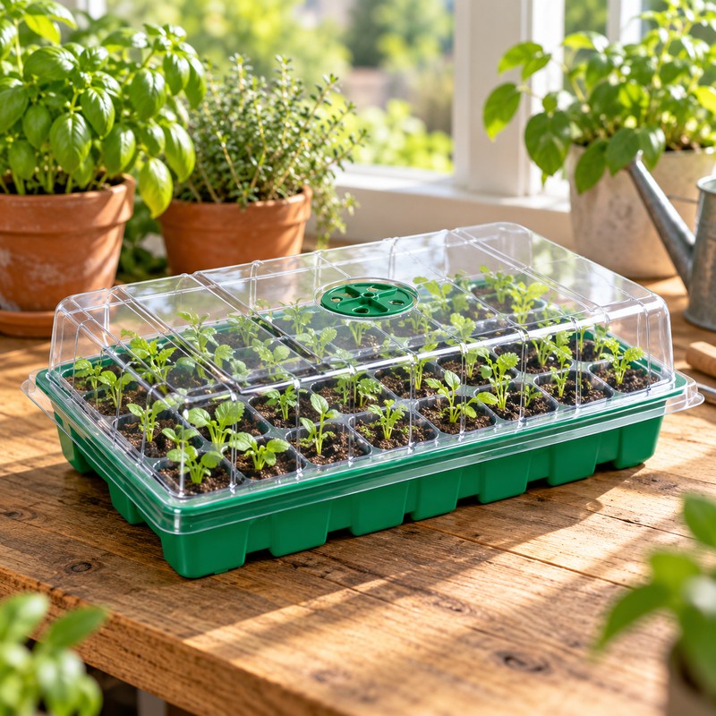 40-Cell Seed Starter Trays for Plant Propagation – 3-Piece Set