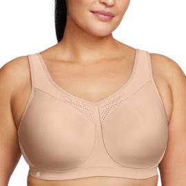Full Figure Plus Size High Impact Wonderwire Sports Bra Underwire #9066 Café 46B