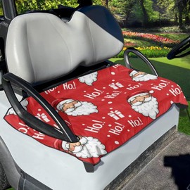 Brosoneto Christmas Santa Claus Golf Cart Seat Cover Lightweight Christmas Golf Blanket Portable Goft Accessories Club Car Seat Covers, Christmas Decorations