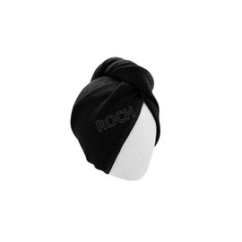 100% Cotton After Shower Hair Drying Wrap Towel Quick Dry Hair Hat Cap Turban (BLACK)