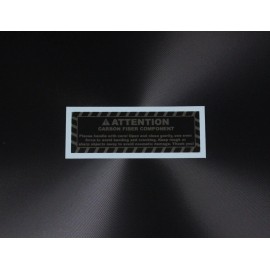 Hachi Auto Carbon Fiber Component Handle with Care Printed Black & Chrome Car Sticker Decal