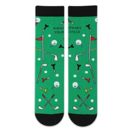 Funny Socks, Golf Themed, Gifts for Golf Player, Golf Lovers, Novelty Socks, Gifts for Family, Friends, Colleagues, Boss, Birthday, Easter, Thanksgiving, Christmas, etc. (Cotton)(114)
