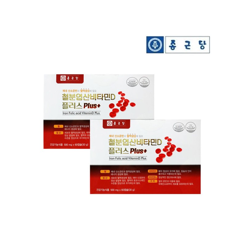 Chong Kun Dang Iron Folic Acid Vitamin D Plus 60
