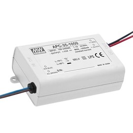 WITTKOWARE APC-35-700 CC LED Driver with Connection Cables, Output Current Constant 700mA (15~50V/DC), 35W