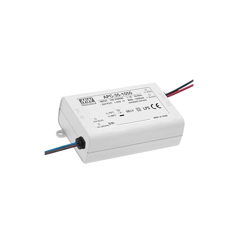 WITTKOWARE APC-35-700 CC LED Driver with Connection Cables, Output Current