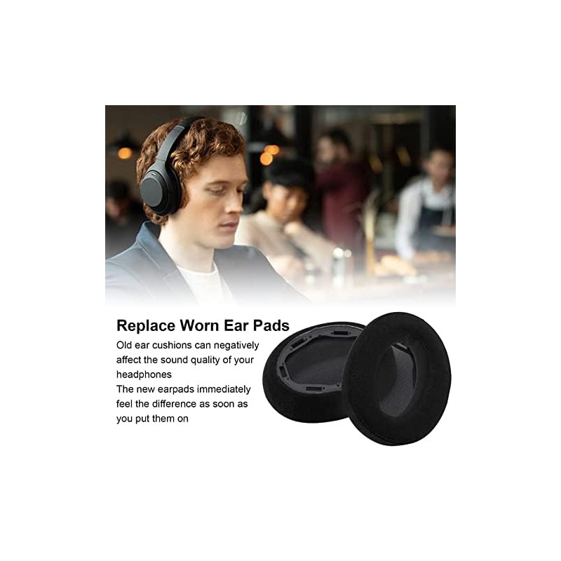 ASHATA Ear Pads for WH-H910N, Soft Memory Foam Protein Leather,
