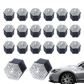 Tire Lug Nut Caps,Sparkling Bolt Screw Covers Set of 20 - Anti-Scratch Removable Wheel Nut Decorative Cap for Car Exterior Dust-proof Protection
