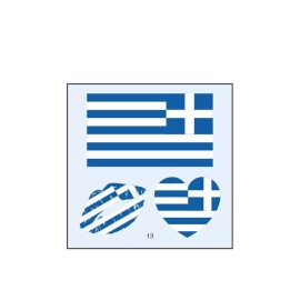 Greek Flag 4 Packs 12 PCS Greek Flag Tattoos Hellenic Republic Party Favors Greece Decals
