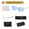 Dollger Retro Rectangle Sunglasses for Women Men Square Narrow Hip