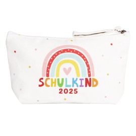 MEJOSER School Gift Girls School Child 2025 Pencil Case First Day of School Gifts Rainbow School Cone Filling Contents Party Bag for Children Boys Bag Small Cosmetic Bag