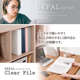 Sekisei SEL-2823-70 Separate Clear File A4-S, 30 Pockets, White