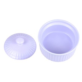 Ceramic Baking Bowl with Lid Small Pudding Dessert Bowl Heat Resistant Ceramic Baking Dish for Home Kitchen for Cakes