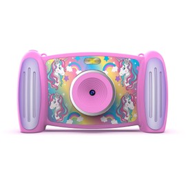 Accutime FRCA1001 Interactive Children's Camera Unicorn, 5MP Photo, 1080p Video Resolution, 4x Zoom, 5 Fun Filters & Special Effects, 4 Cool Games, 2-in-1 Screen, with Micro SD Card, Pink