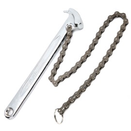 9 Inch Adjustable Chain Wrench, Reversible Pipe Wrench with Ratchet Function for Loosening and Tightening Pipe Connections - Practical Wrench Tool for Craftsmen