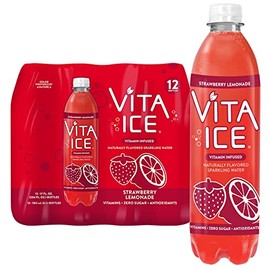 Vita Ice Strawberry Lemonade, 12 Pack, 17 oz. Bottles