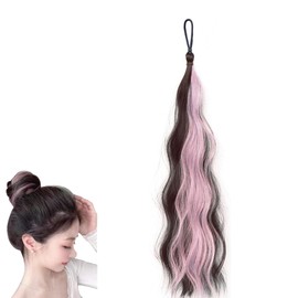 FineGood Hair Extension, Ponytail, Wig, Fluffy Curly Hair Extension, Long, Easy to Install, Festival, Gradient, Halloween, Kids, For Dance Stage, Flashy Hair, Easy to Use, Easy to Use (Long, Pieces