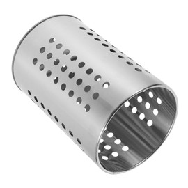 Ciieeo Stainless Steel Kitchen Utensil Holder with Drainage Capacity Cutlery Basket for Spoons Forks and Chopsticks Multi Purpose Hanging Silverware Organizer for Tidy