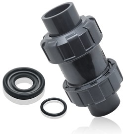 PVC True Union Check Valve, 1'' Slip Swing Full Port Utility Valve for Backflow Prevention