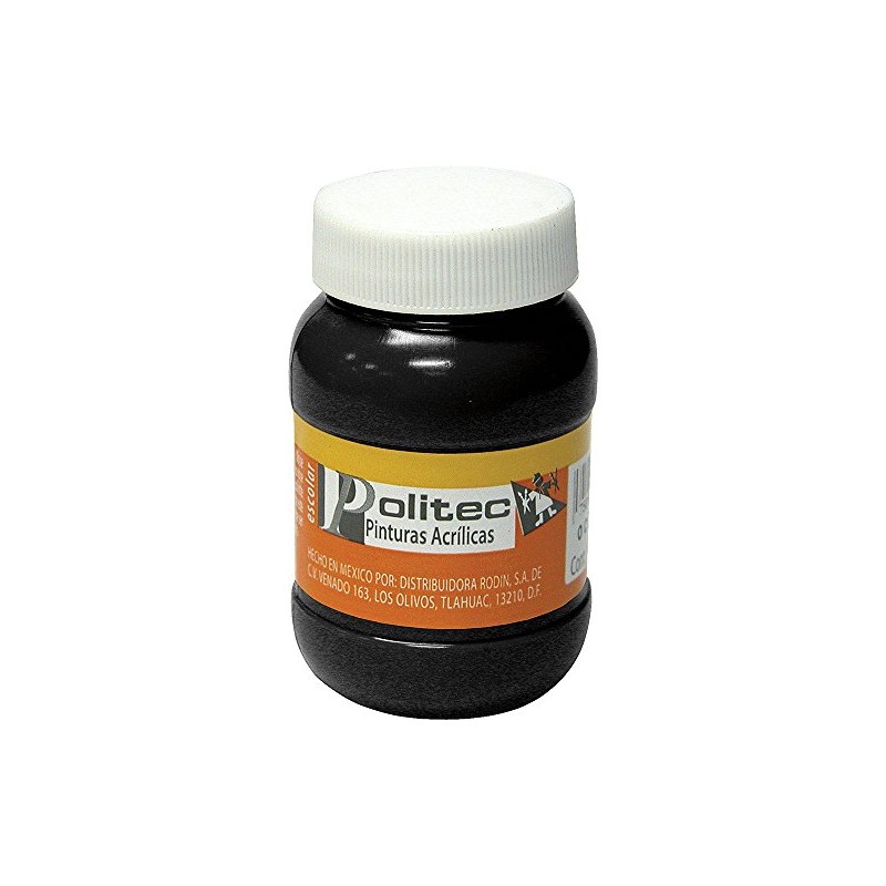 Politec- Pintura acrilica fco 100ml neg inten politec