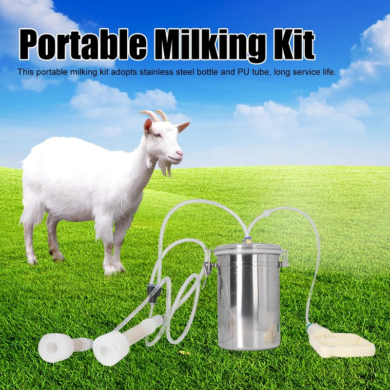 Goat Milking Machine, 2000 ml Manual Milking Machine, Portable Manual