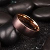 King Will DUO 8mm Dome Mens Brown Tungsten Carbide Wedding