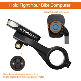 RAVEMEN AOM01 Bike Computer Mount, Out-Front Bike Computer Mount Compatible with Garmin/COOSPO/XOSS Bike Computer, Out Front Bracket Fit 31.8mm Handlebars